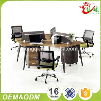 Popular Office Furniture Divider Desk 3 People 120 Degree Workstation Partitions