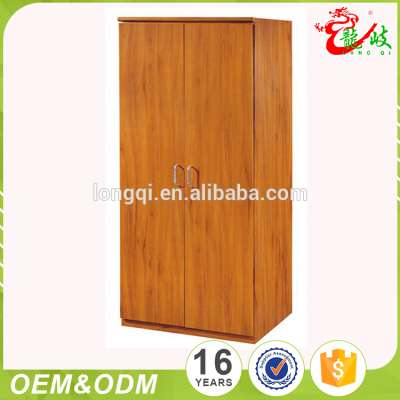 Guangdong Longqi Wholesale Modern Design 2 Door Wooden Material Clothes Armoire Wardrobe