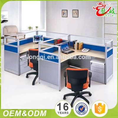 Modern style fashion glass top screen call center office cubicle modular office funiture computer workstation partitions