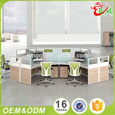 Foshan shunde manufacturer hot sale latest style office workstation expensive desks for 6 person