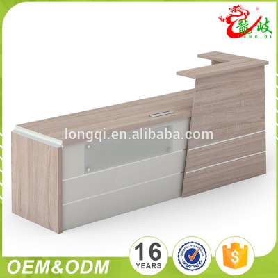 Foshan shunde manufacturer hot sale melamine modern simple style office reception desk modern