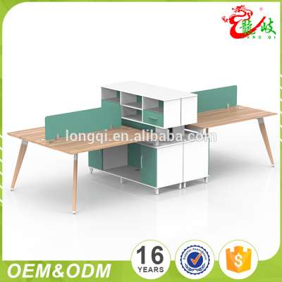 New design environmental-friendly modern style melamine cheap modular office furniture for 4 people