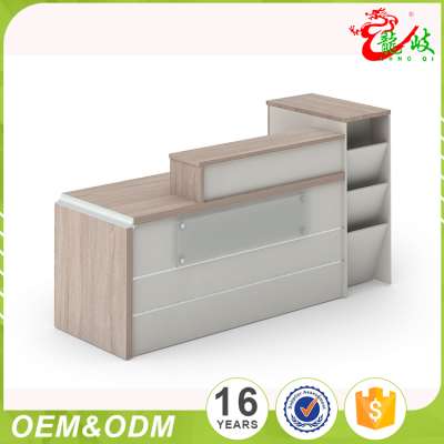 Popular modern office shop counter table design reception desk