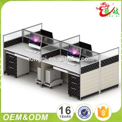 Open office high quality multi person desk simple style aluminium partitions profile workstation